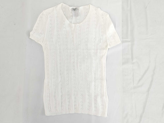 CHANEL CHANEL Short Sleeve Knit Tops Size 38