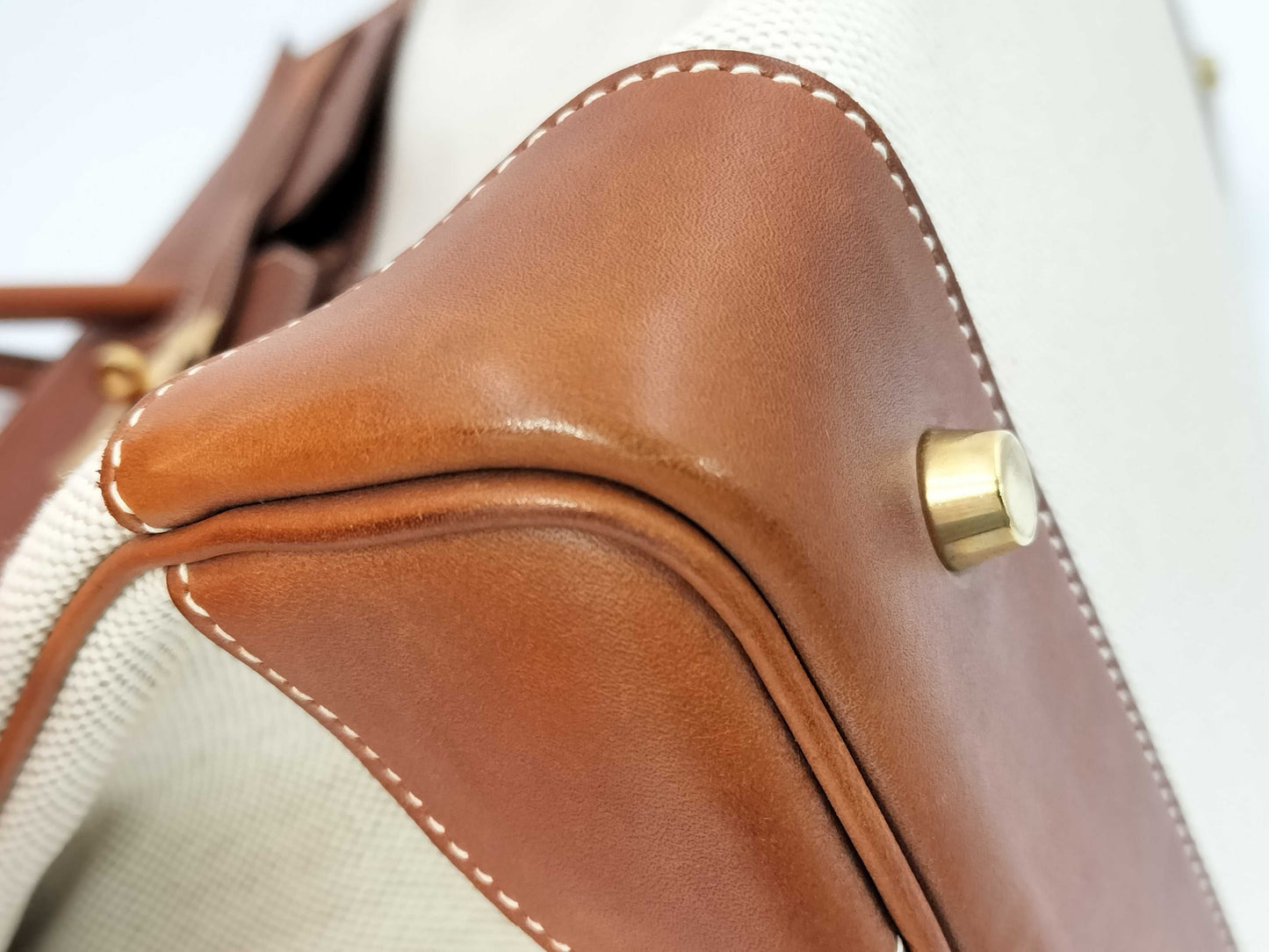 HERMES Birkin 40 Natural Ash/Valenia GP Hardware Handbag