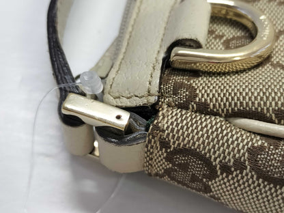 GUCCI GG Canvas Gucci Shoulder GG Campus Brown Handbag