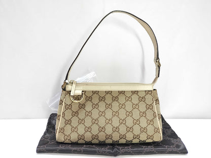 GUCCI GG Canvas Gucci Shoulder GG Campus Brown Handbag