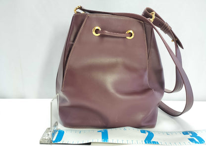 Cartier Must, Cartier Drawstring Shoulder Calf Bordeaux Shoulder Bag