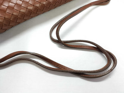 BOTTEGA VENETA Intrecciato Bottega Veneta Shoulder Intre Calf Brown Shoulder Bag