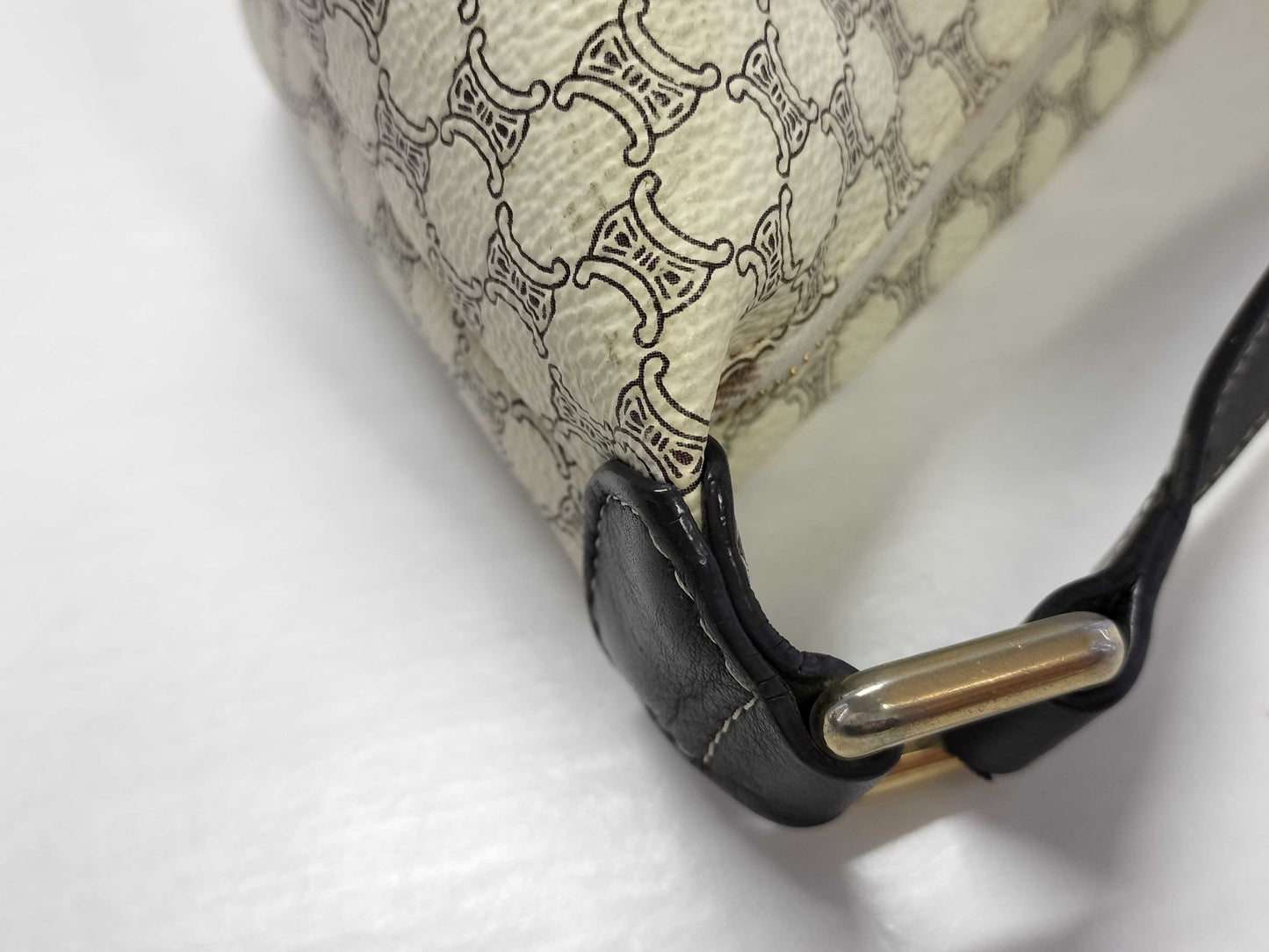 CELINE Celine Accessory Pouch PVC Ivory Handbag