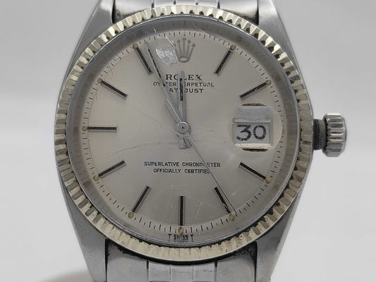 ROLEX 1601 Silver Dial Men's Watch