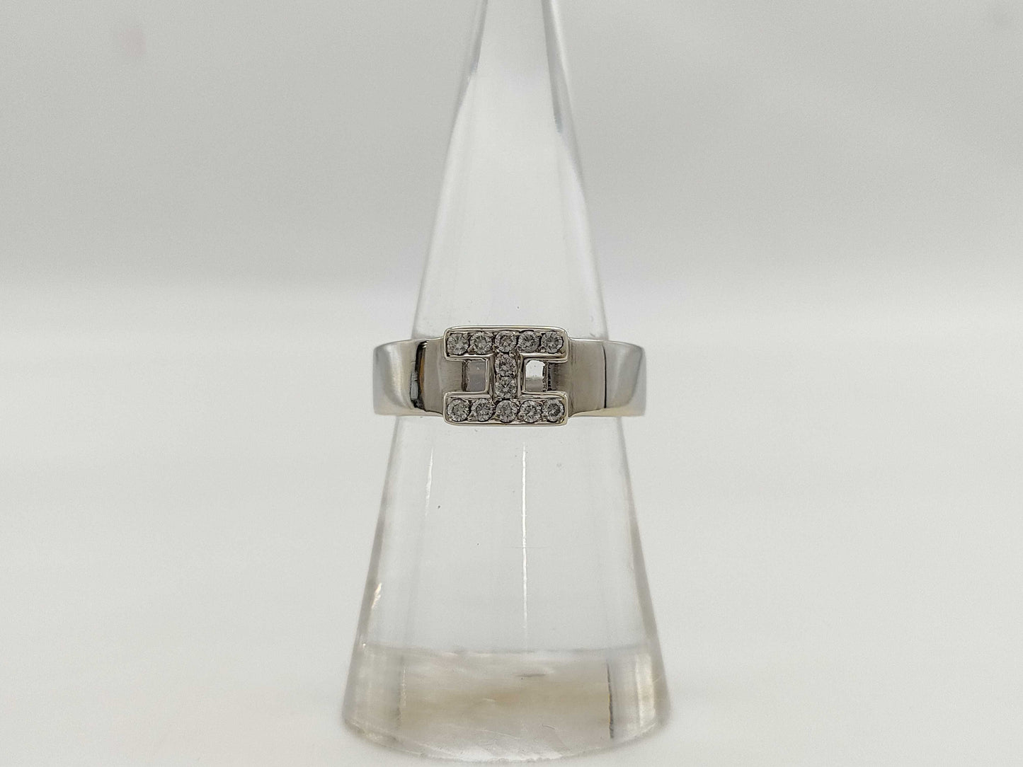 HERMES New Hercules #51 Diamond Au750 6.0g Ring 