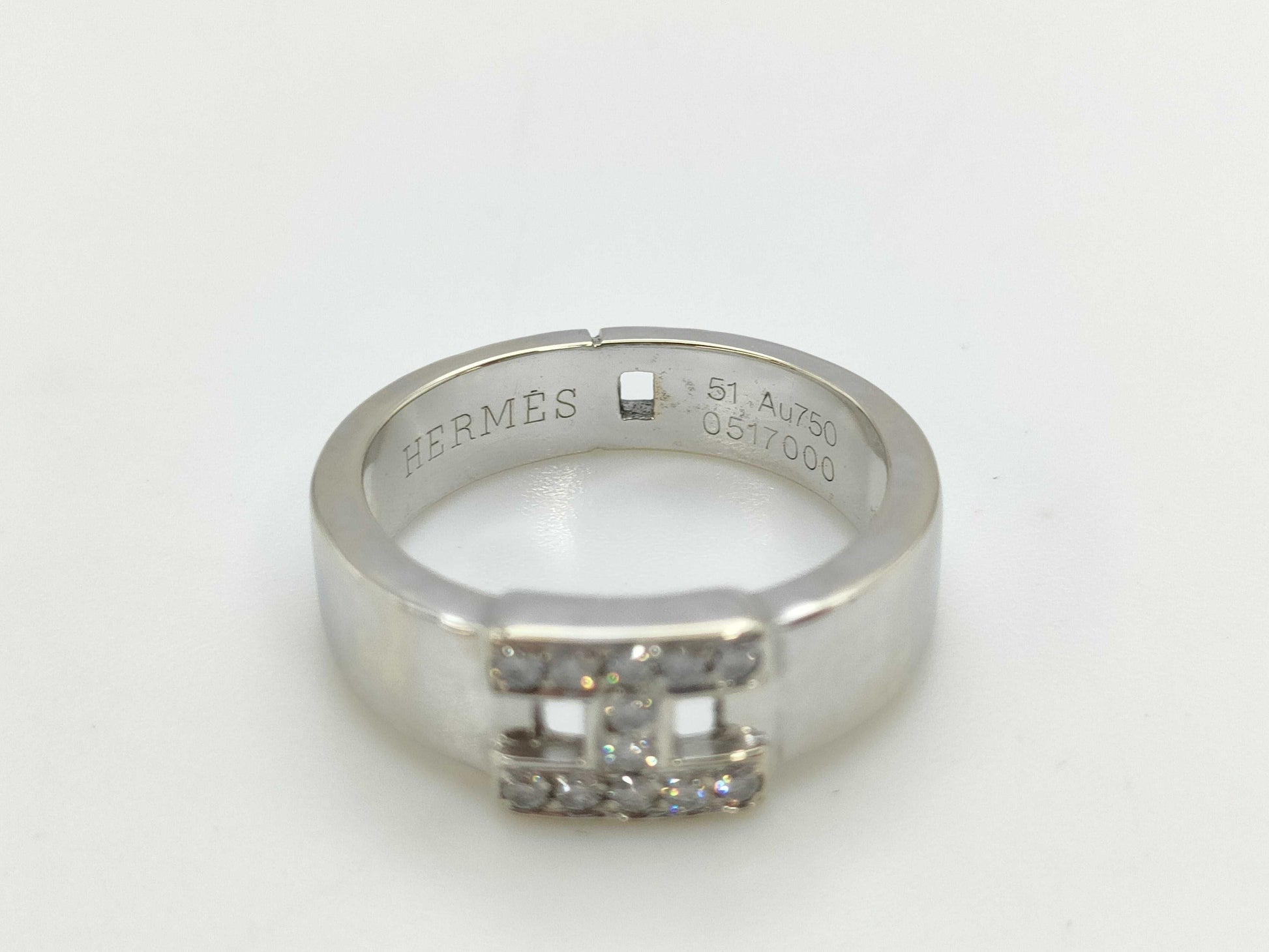 HERMES New Hercules #51 Diamond Au750 6.0g Ring 