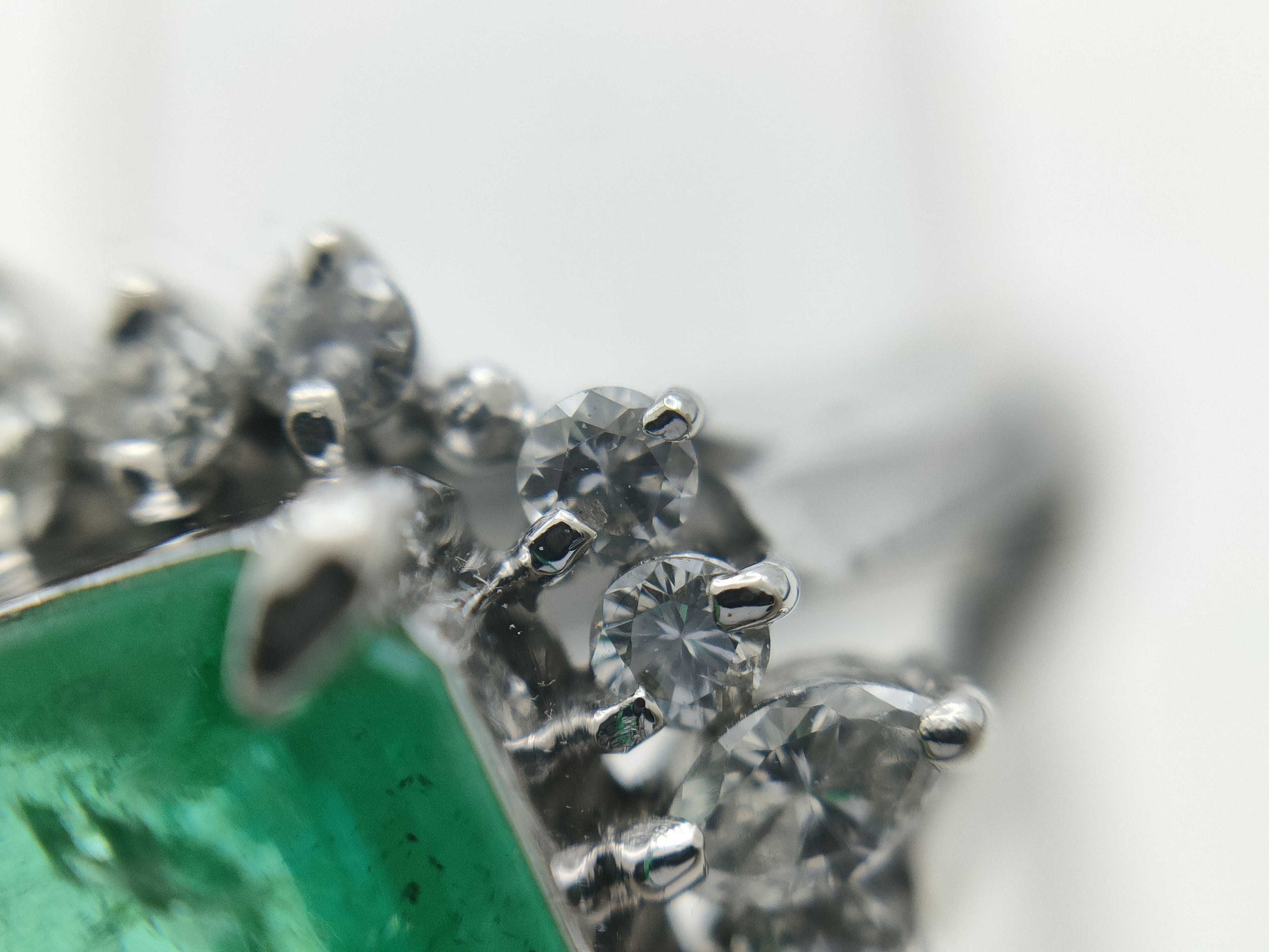 E3.07ct D0.48ct Pt900 7.3g Ring 