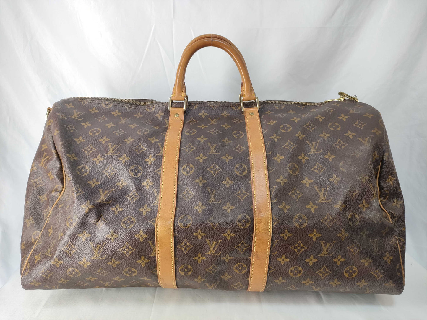 LOUIS VUITTON Monogram Keepall Bandouliere Boston Bag