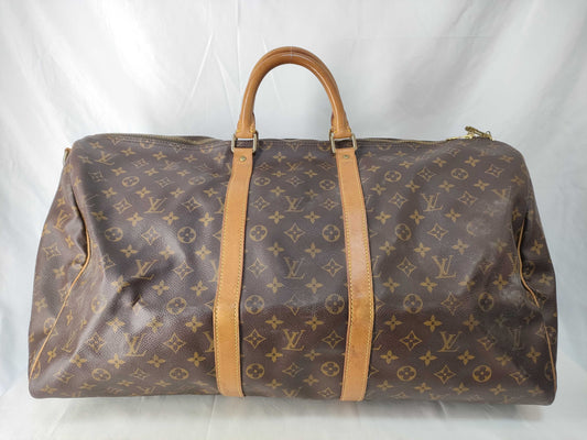 LOUIS VUITTON Monogram Keepall Bandouliere Boston Bag