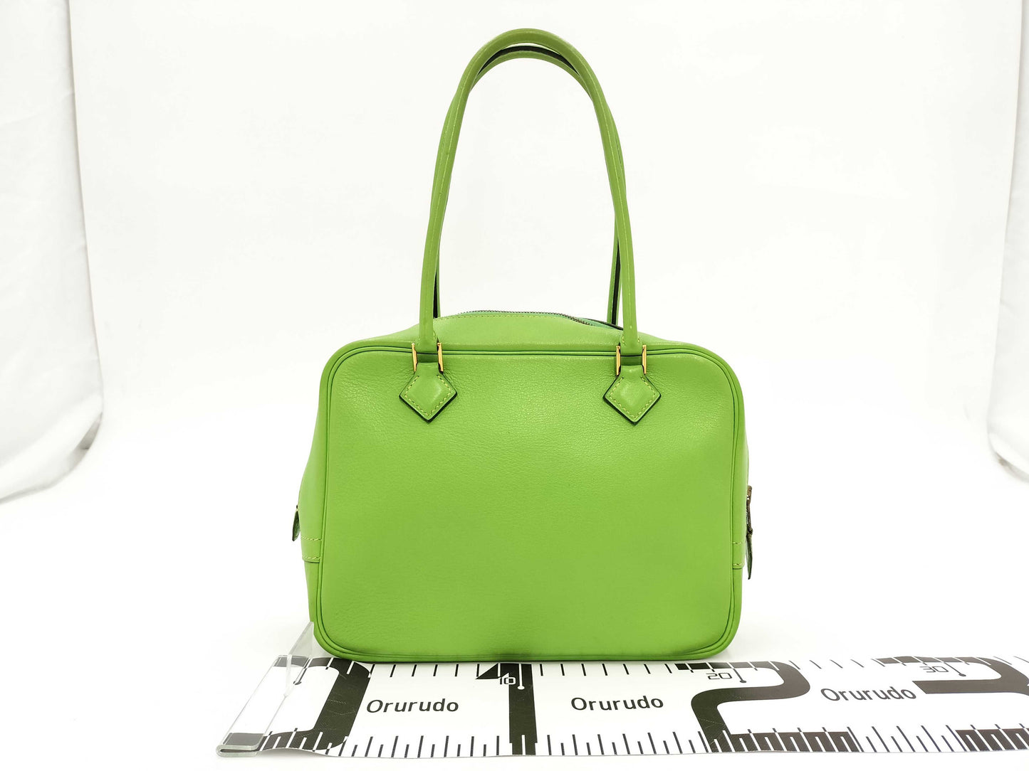 HERMES Mini Plume Hand Green Handbag