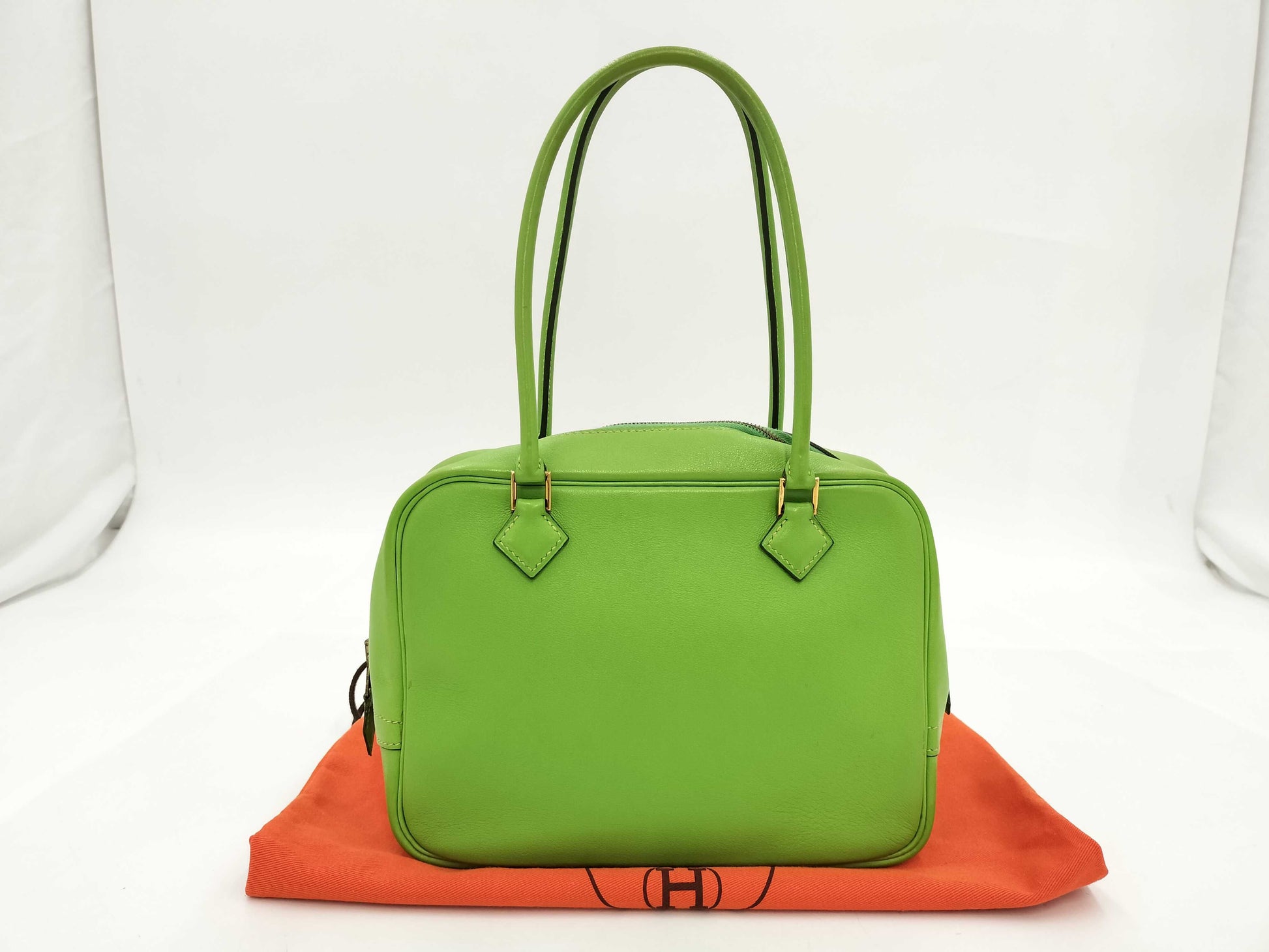 HERMES Mini Plume Hand Green Handbag