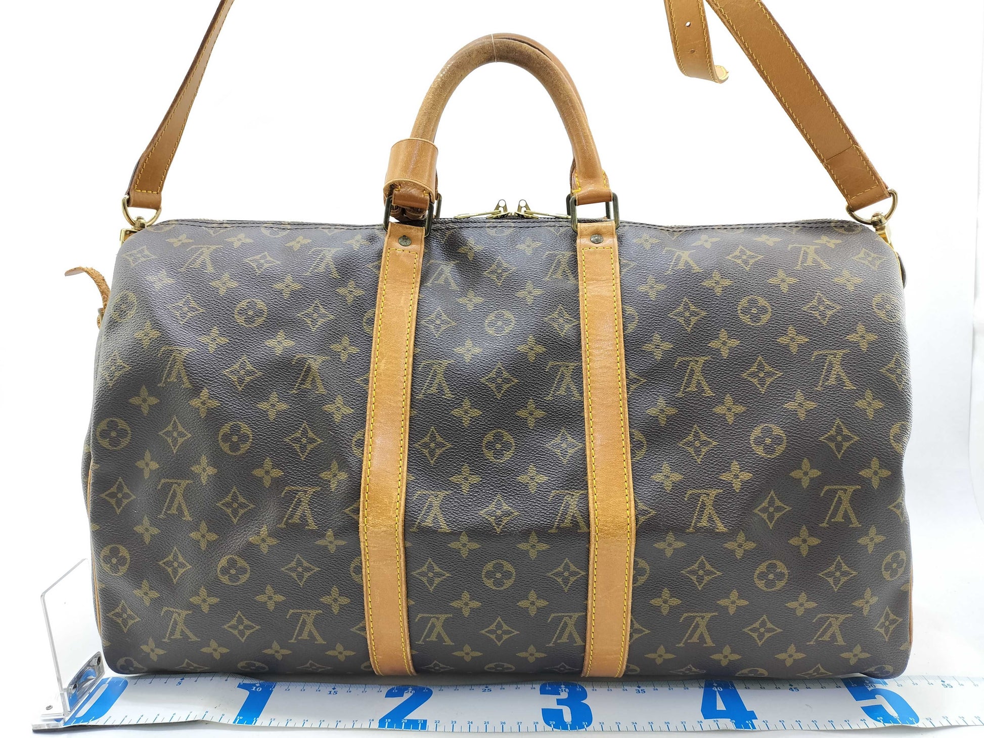 LOUIS VUITTON Monogram Vuitton Monogram Kipol Banduriere 50 Boston Bag