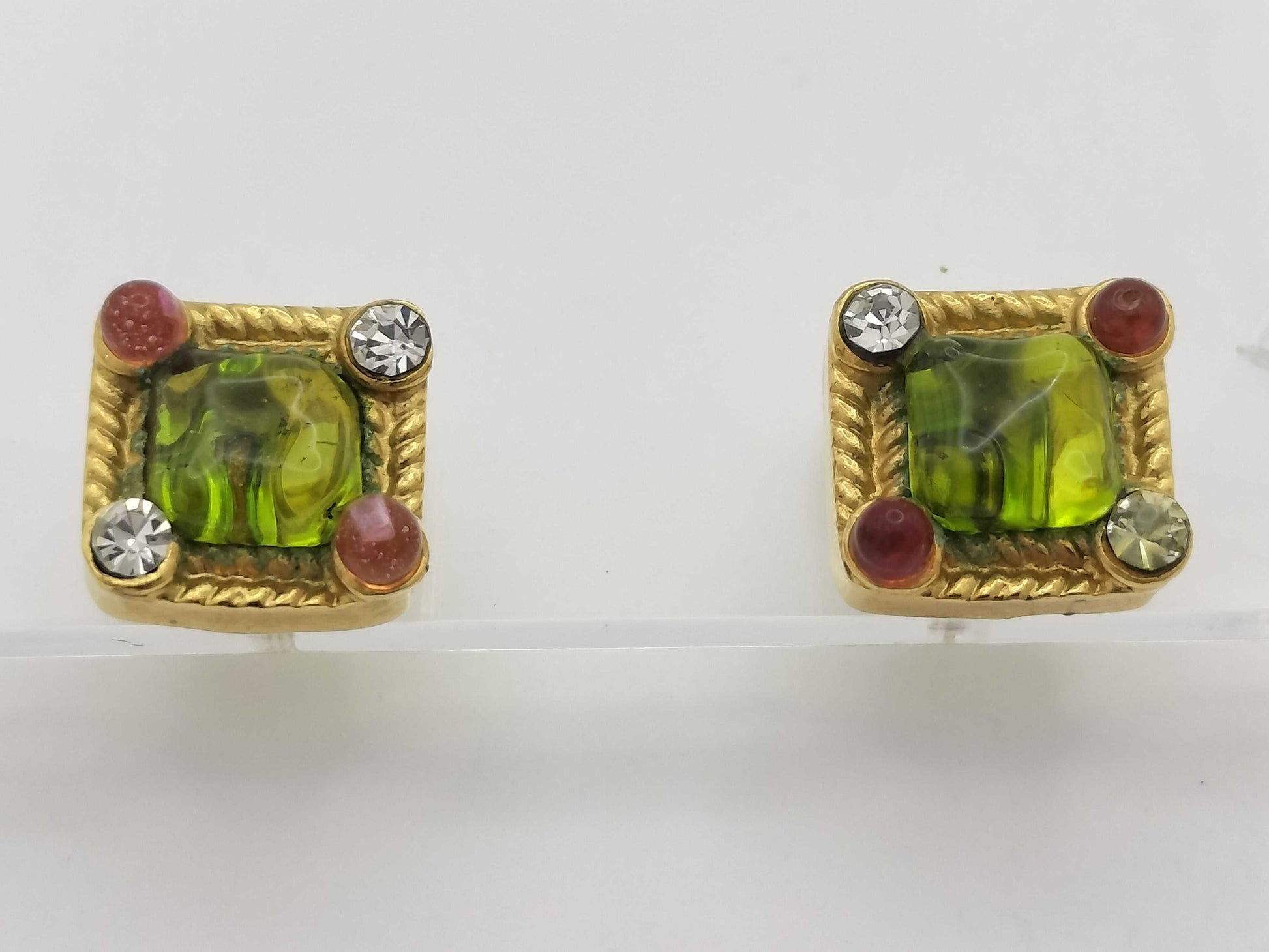 CHANEL Stone Earrings Earrings