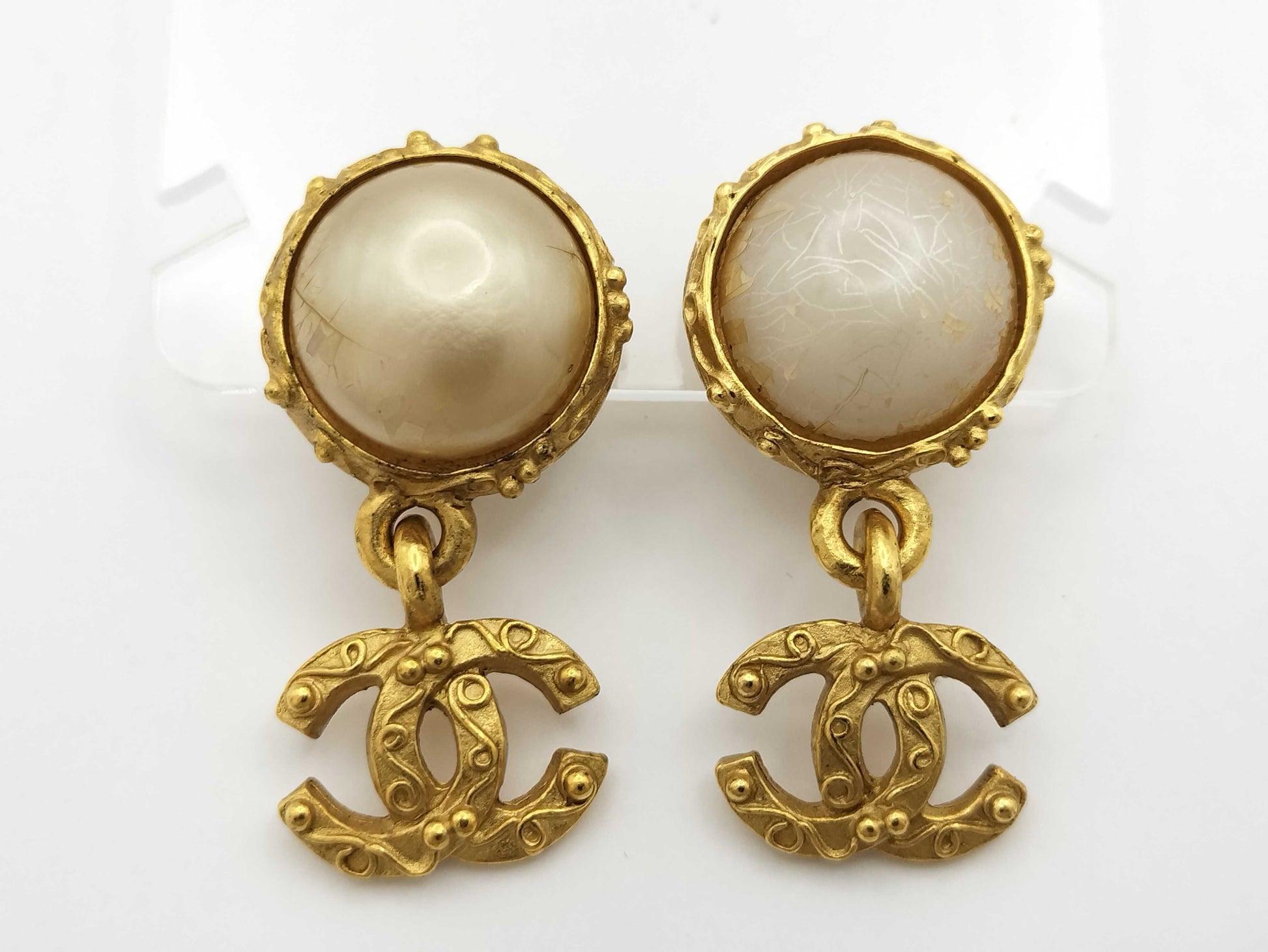 CHANEL Pearl Earrings Earrings