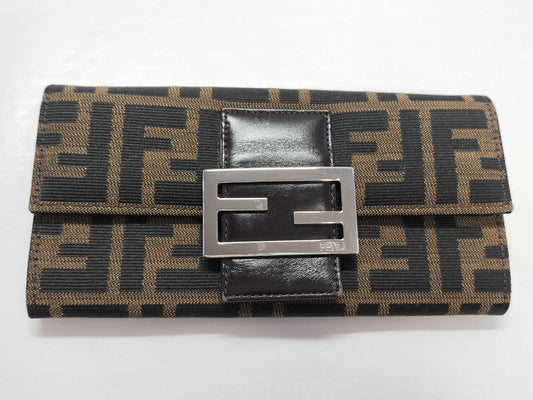 FENDI Zucca Pattern Fendi Zucca Long Wallet Wallet