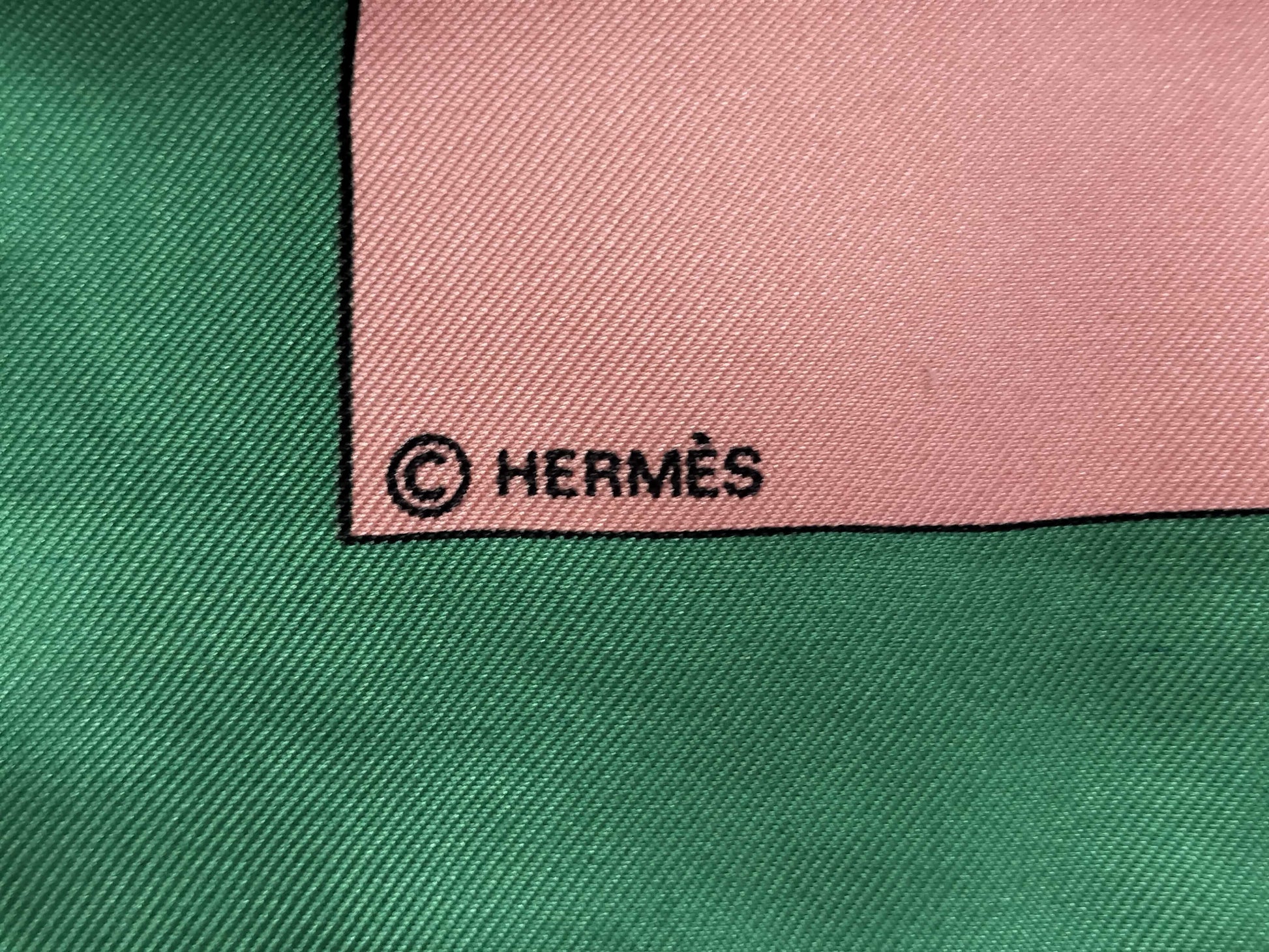 HERMES Carre Hermes Carre 90 Green Scarf