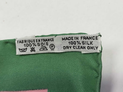 HERMES Carre Hermes Carre 90 Green Scarf