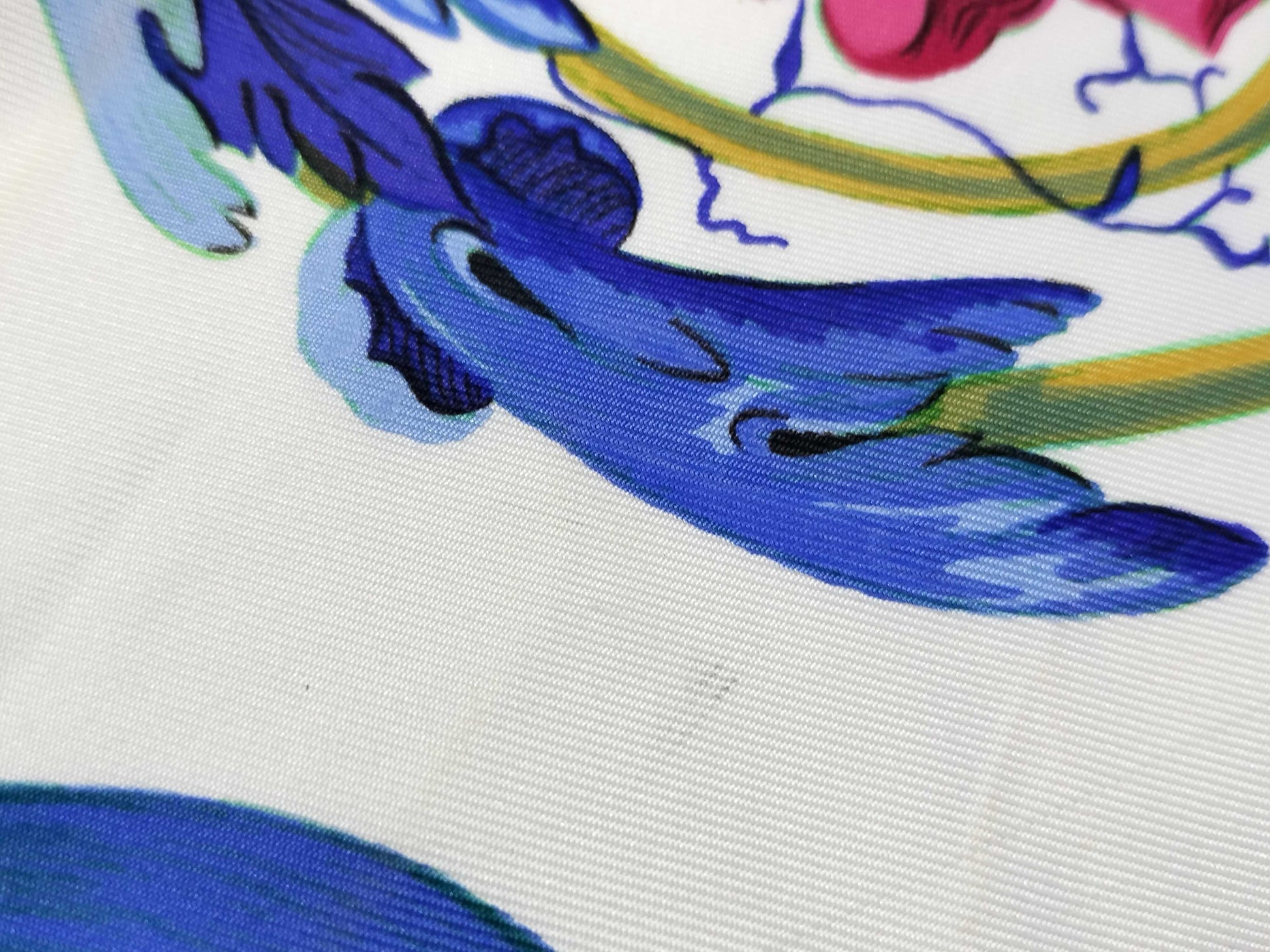 HERMES Carre Hermes Carre 90 Blue Scarf