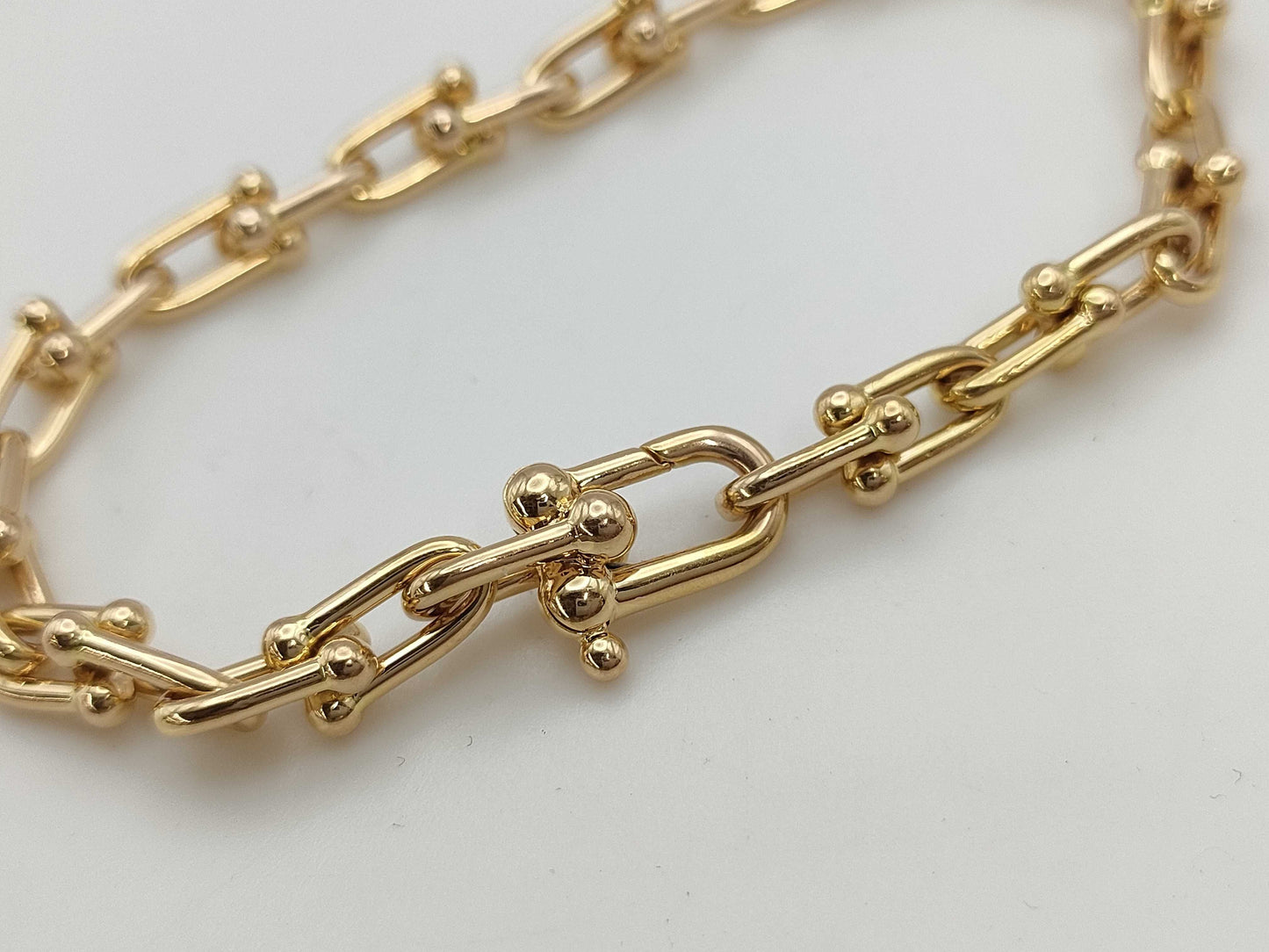 Tiffany & Co. Hardware Link Small Au750 16.6g Bracelet/Bangle 