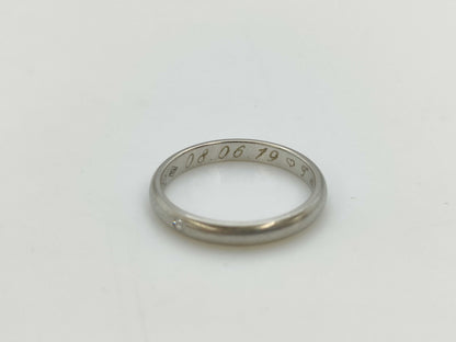 Cartier Band #47 1PD Pt950 2.6g Ring 