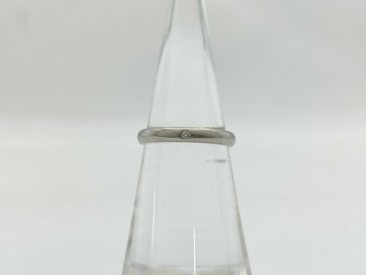 Cartier Band #47 1PD Pt950 2.6g Ring 