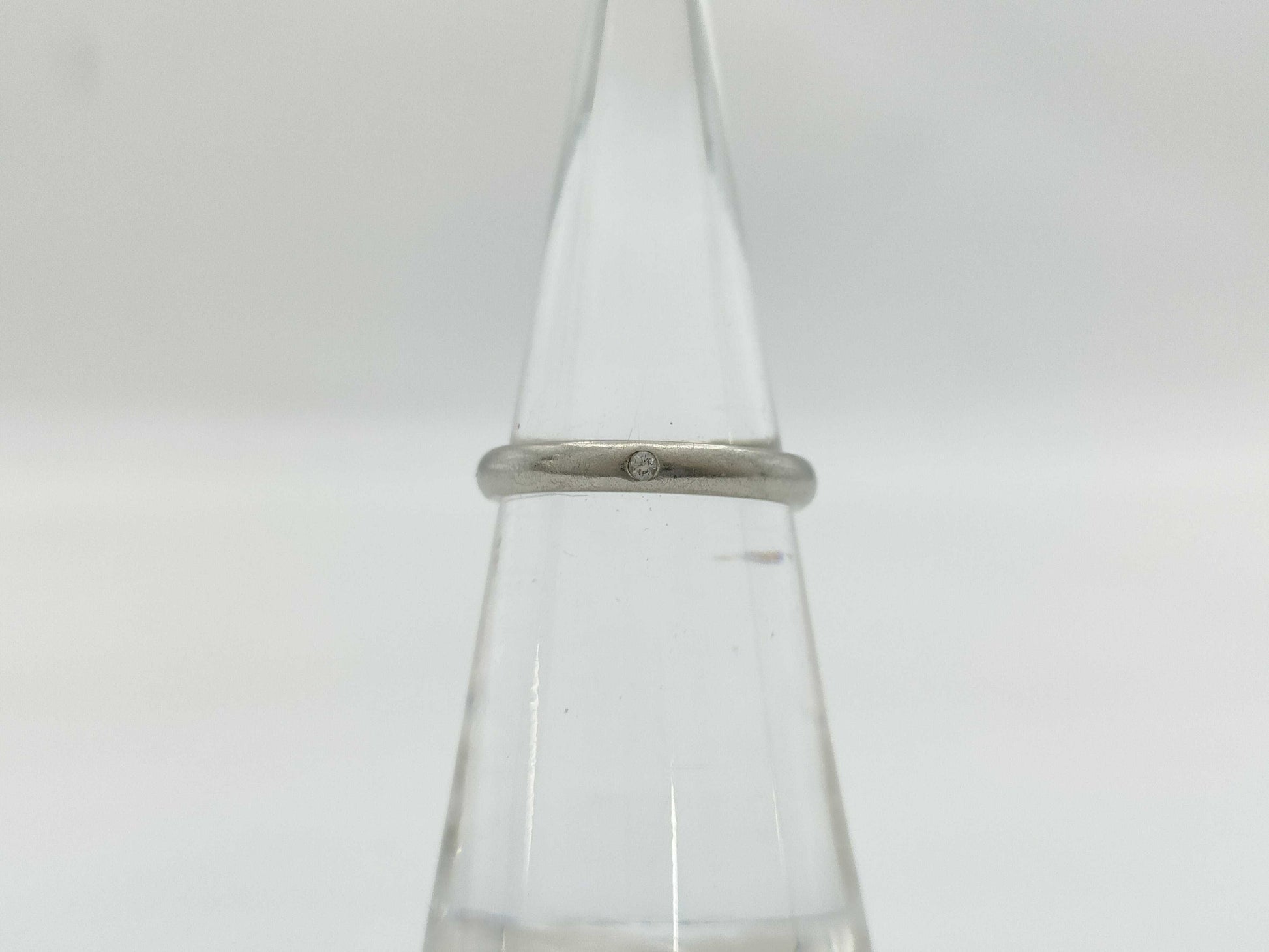 Cartier Band #47 1PD Pt950 2.6g Ring 