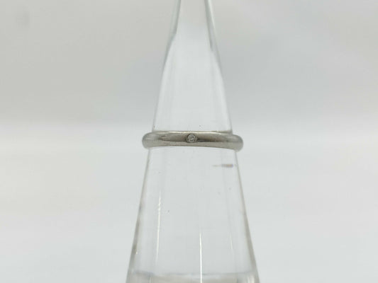 Cartier Band #47 1PD Pt950 2.6g Ring 