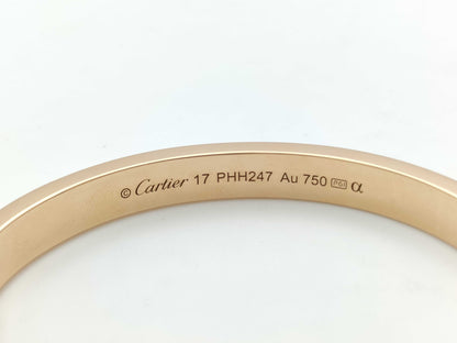 Cartier Love Bracelet Classic Model #17 Pavé Diamond PG Au750 45.8g Bracelet/Bangle 