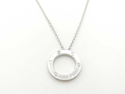 Cartier Love Circle 3PD WG Au750 15.0g Necklace 