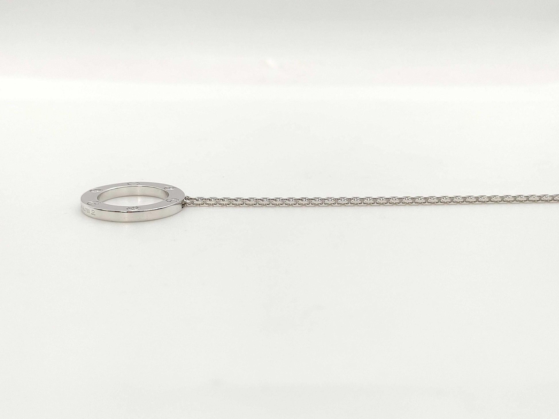 Cartier Love Circle 3PD WG Au750 15.0g Necklace 