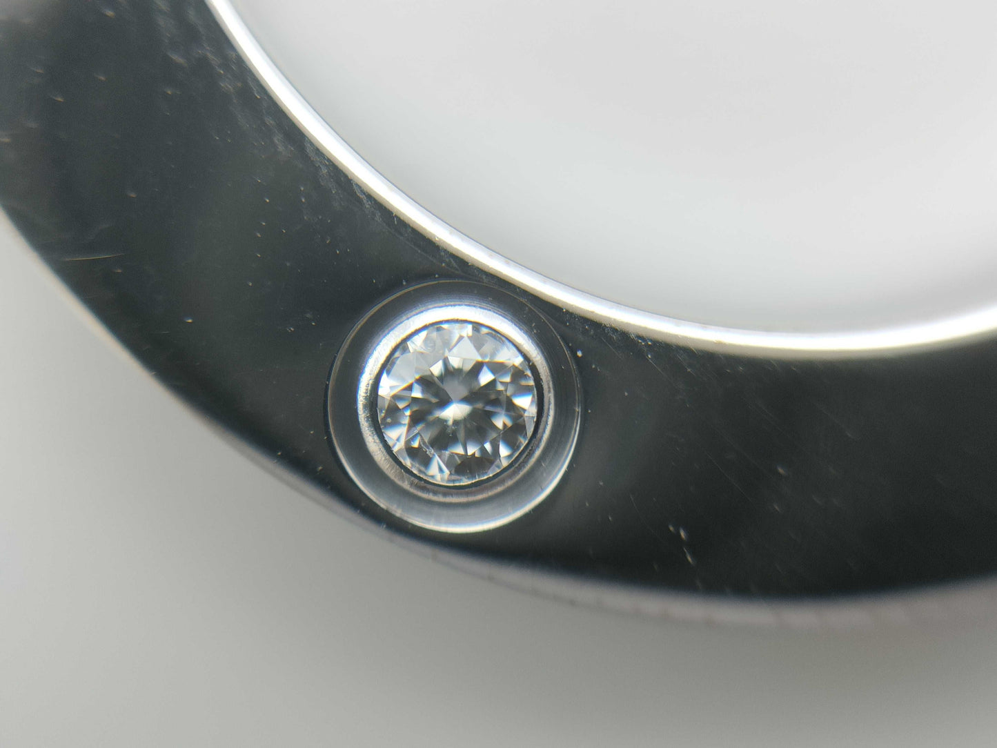 Cartier Love Circle 3PD WG Au750 15.0g Necklace 