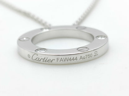 Cartier Love Circle 3PD WG Au750 15.0g Necklace 