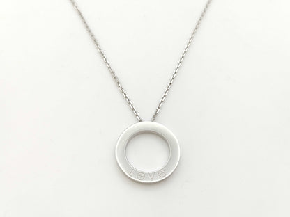 Cartier Love Circle 3PD WG Au750 15.0g Necklace 