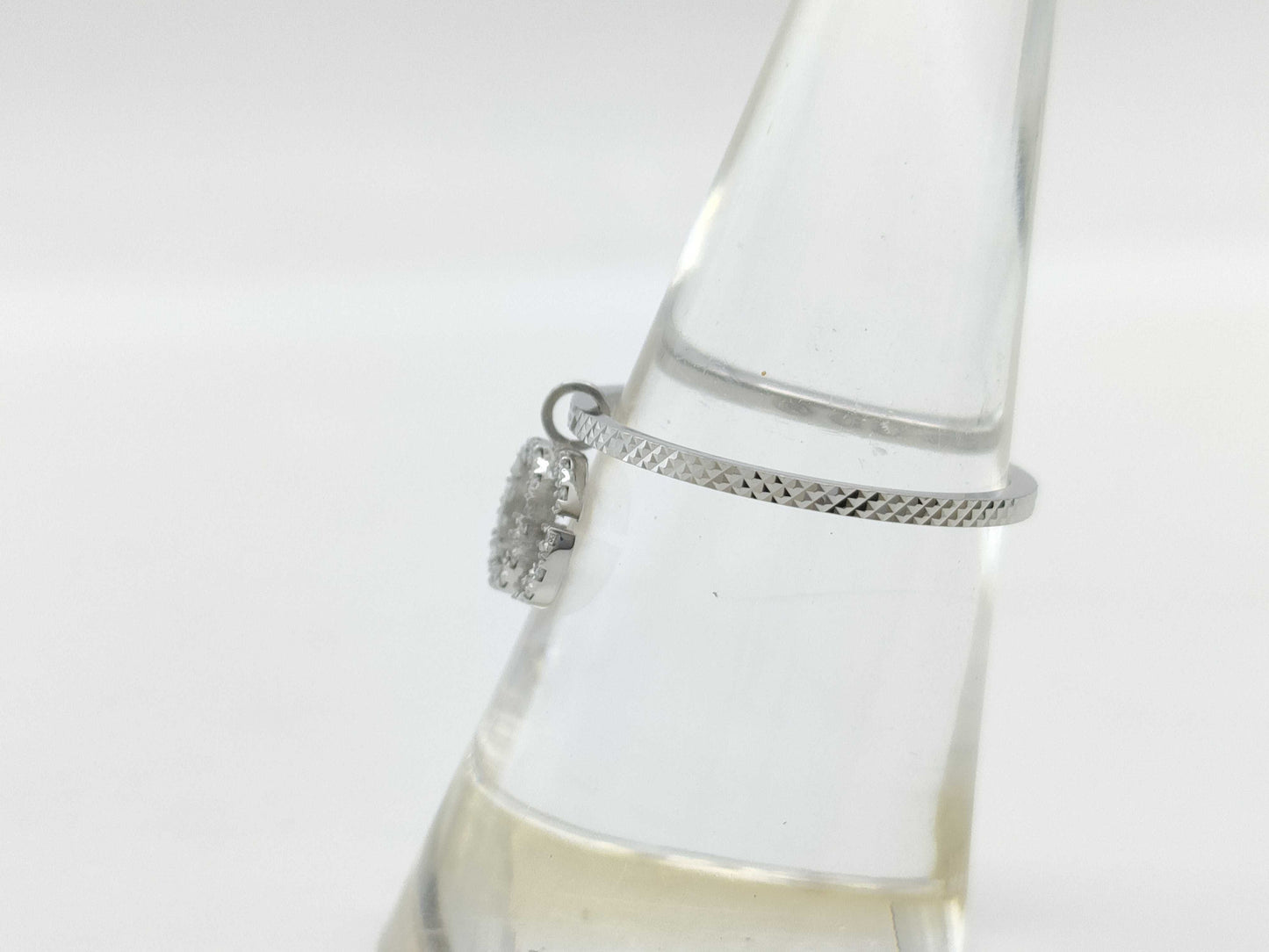 GUCCI GG Running #15 Diamond WG Au750 2.0g Ring 