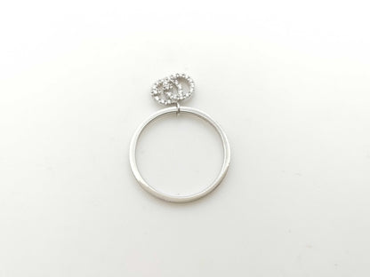GUCCI GG Running #15 Diamond WG Au750 2.0g Ring 