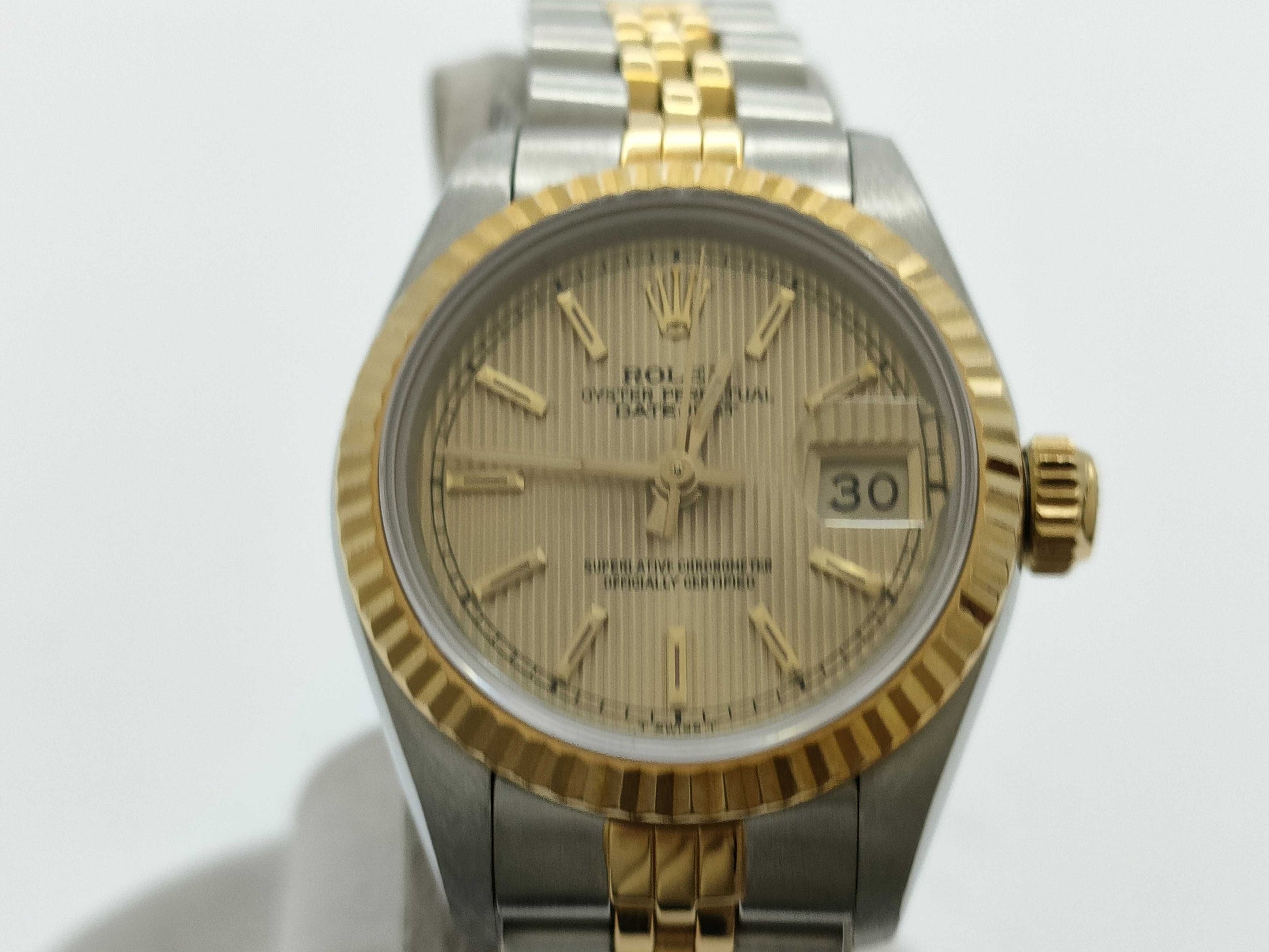 ROLEX 69173 9259054 Champagne Tapestri Dial Jubilee Breath Women's Watch