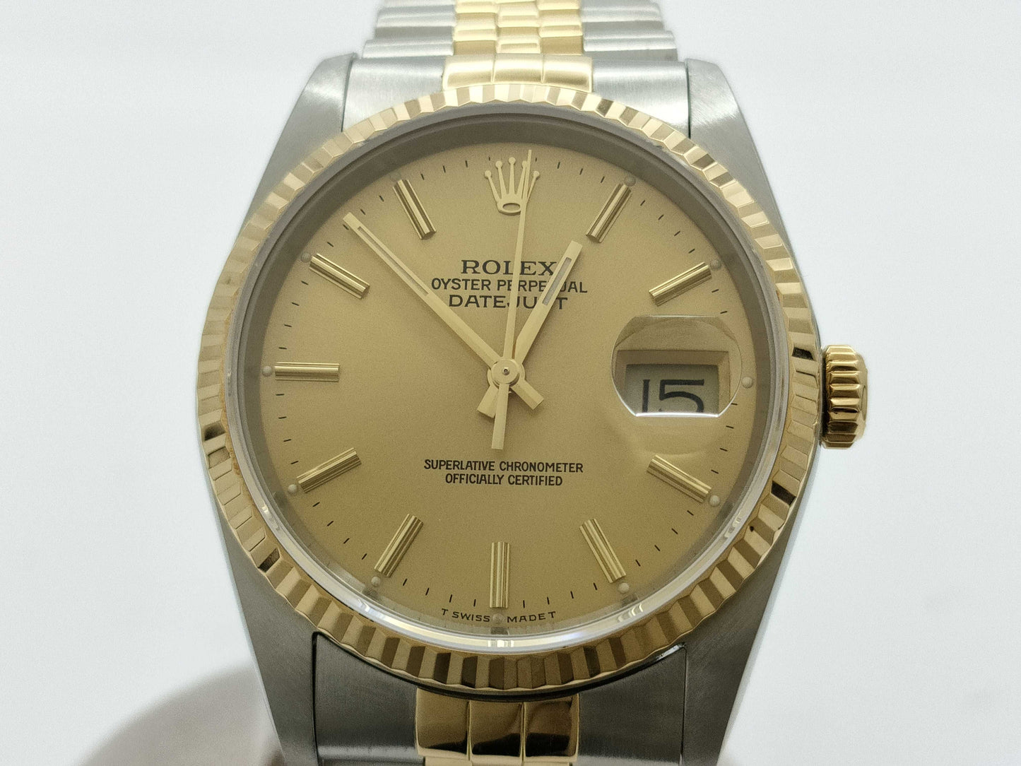 ROLEX 16233 R718127 Champagne Dial Jubilee Breath Men's Watch