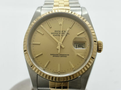 ROLEX 16233 R718127 Champagne Dial Jubilee Breath Men's Watch