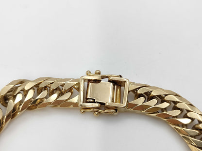 Kihei 8-Sided Triple 20cm K18 49.6g Bracelet Bangle 