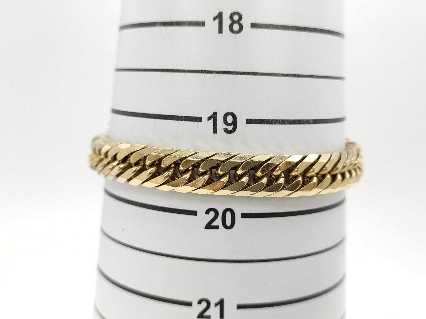 Kihei 8-Sided Triple 20cm K18 49.6g Bracelet Bangle 