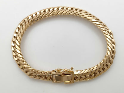 Kihei 12-sided triple 20cm K18 50.5g bracelet bangle 