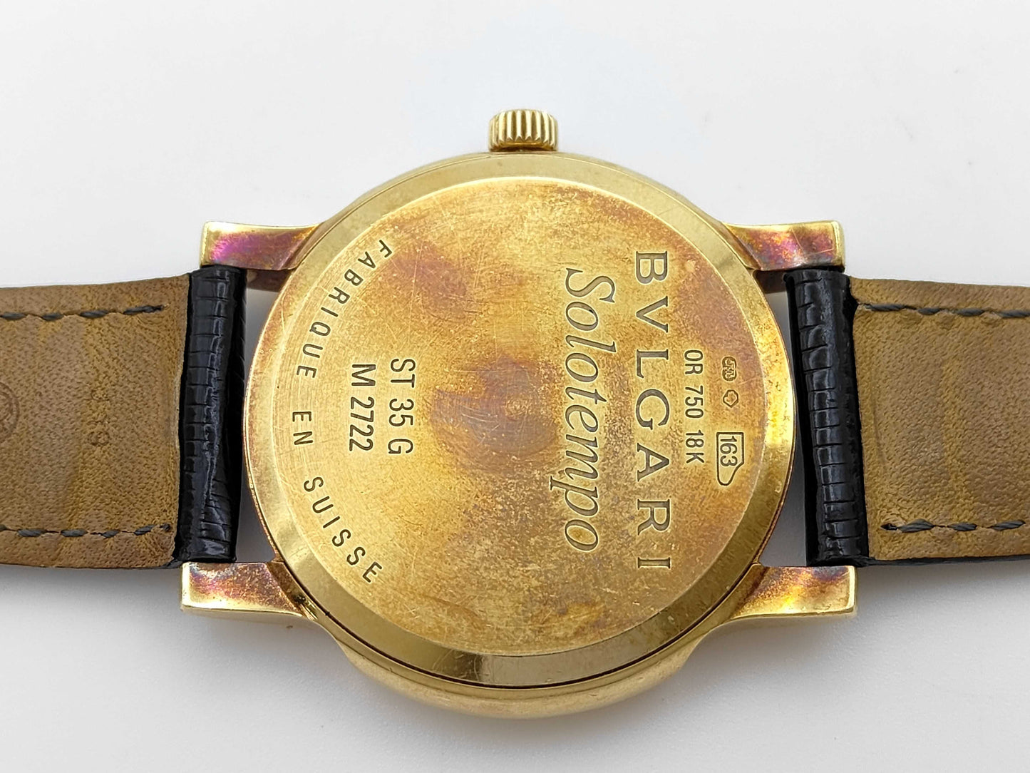 BVLGARI Solo Tempo ST35G M2722 Quartz K18 Boys Watch