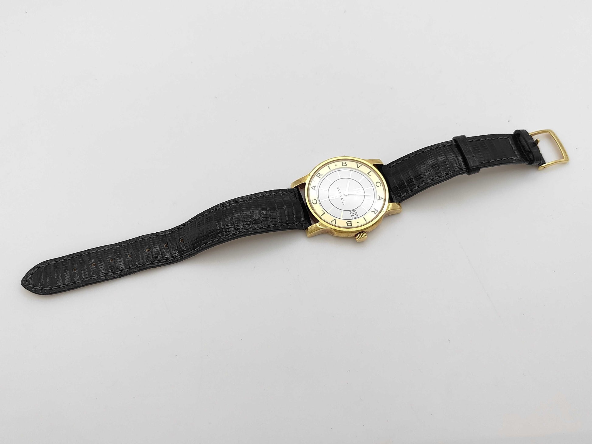 BVLGARI Solo Tempo ST35G M2722 Quartz K18 Boys Watch