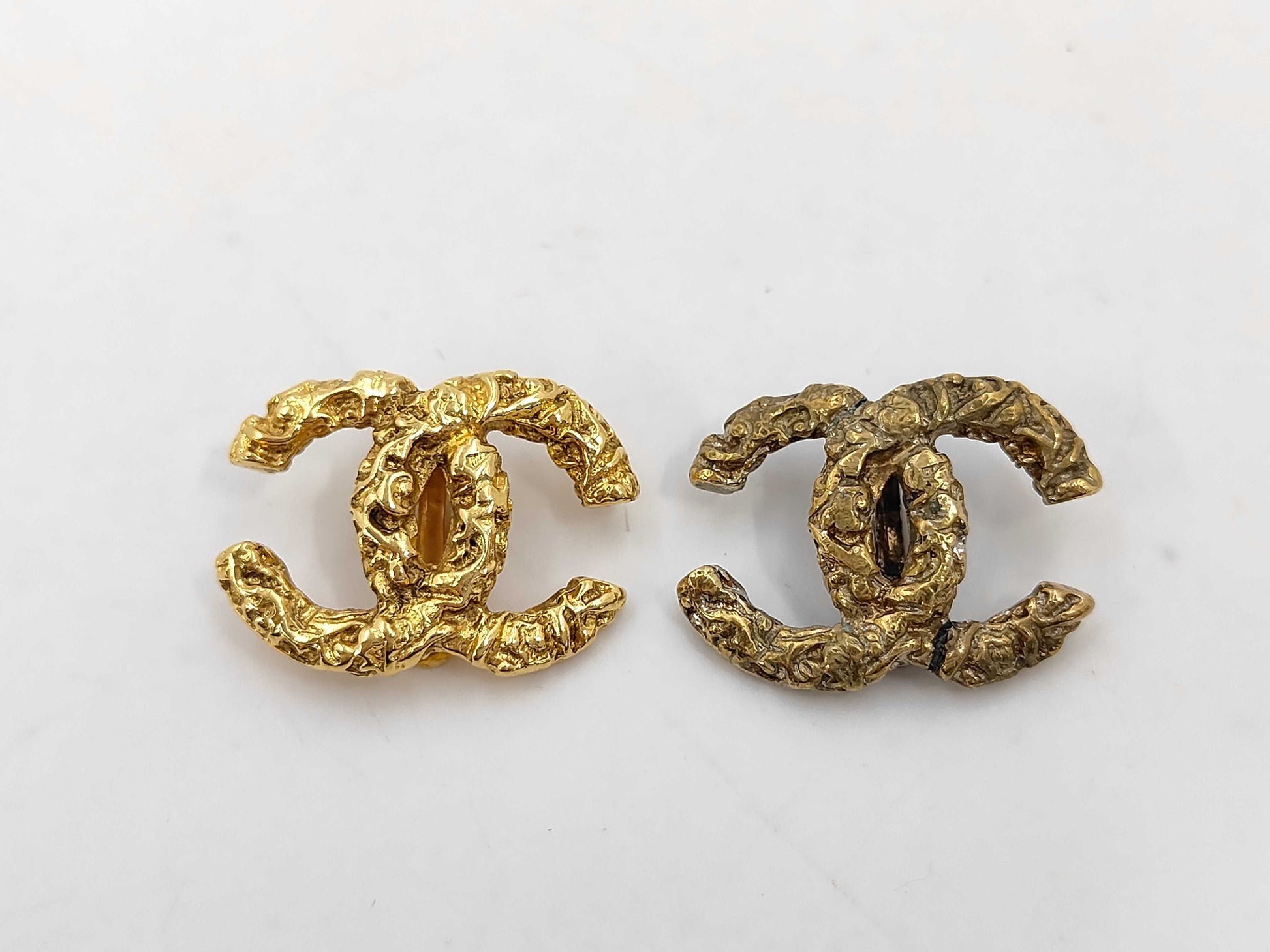 CHANEL CHANEL Lava Earrings Gold Earrings