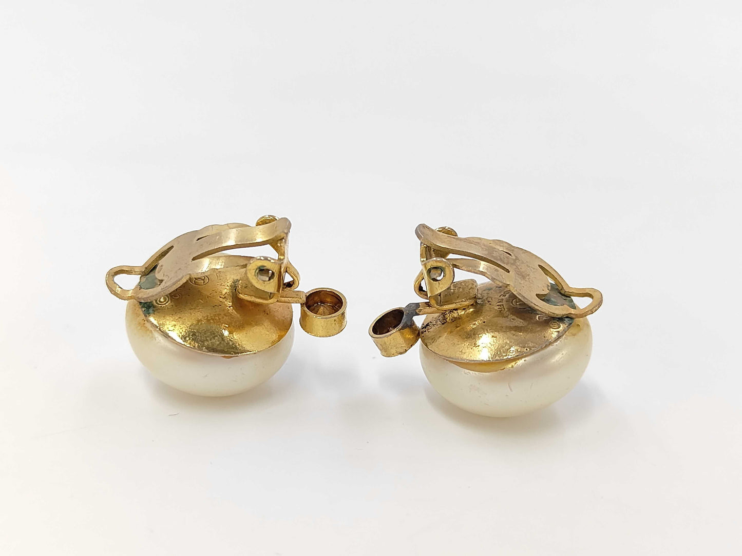 CHANEL Pearl Rhinestone Earrings Earrings