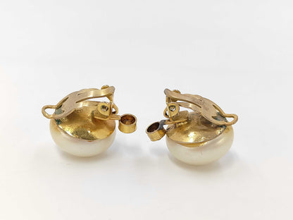 CHANEL Pearl Rhinestone Earrings Earrings