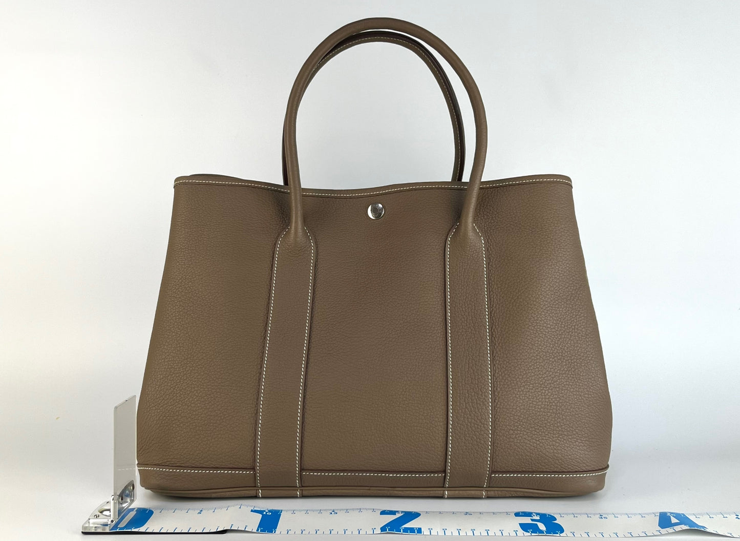 HERMES Garden Party PM Etoup Negonda □L Engraved Purse Tote Bag