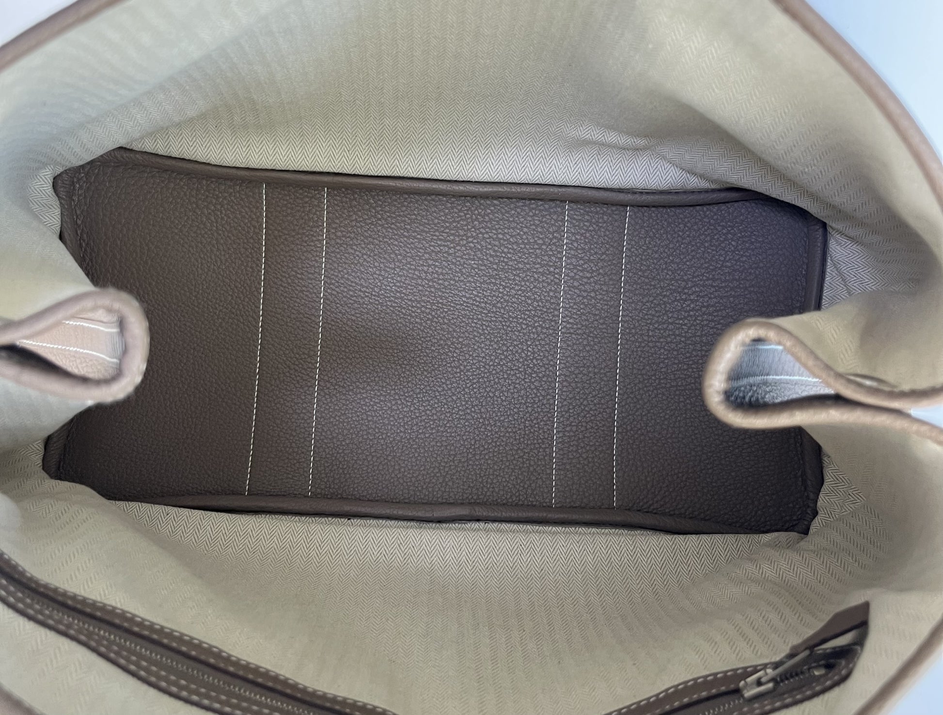 HERMES Garden Party PM Etoup Negonda □L Engraved Purse Tote Bag