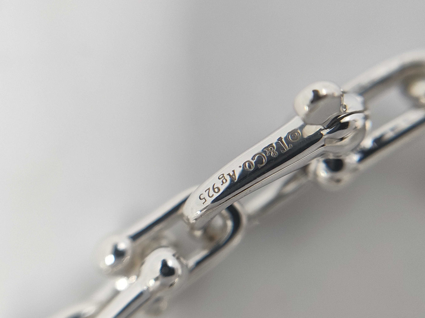 Tiffany&Co. Hardware Microlink L Bracelet AG925 6.9g Bracelet Bangle