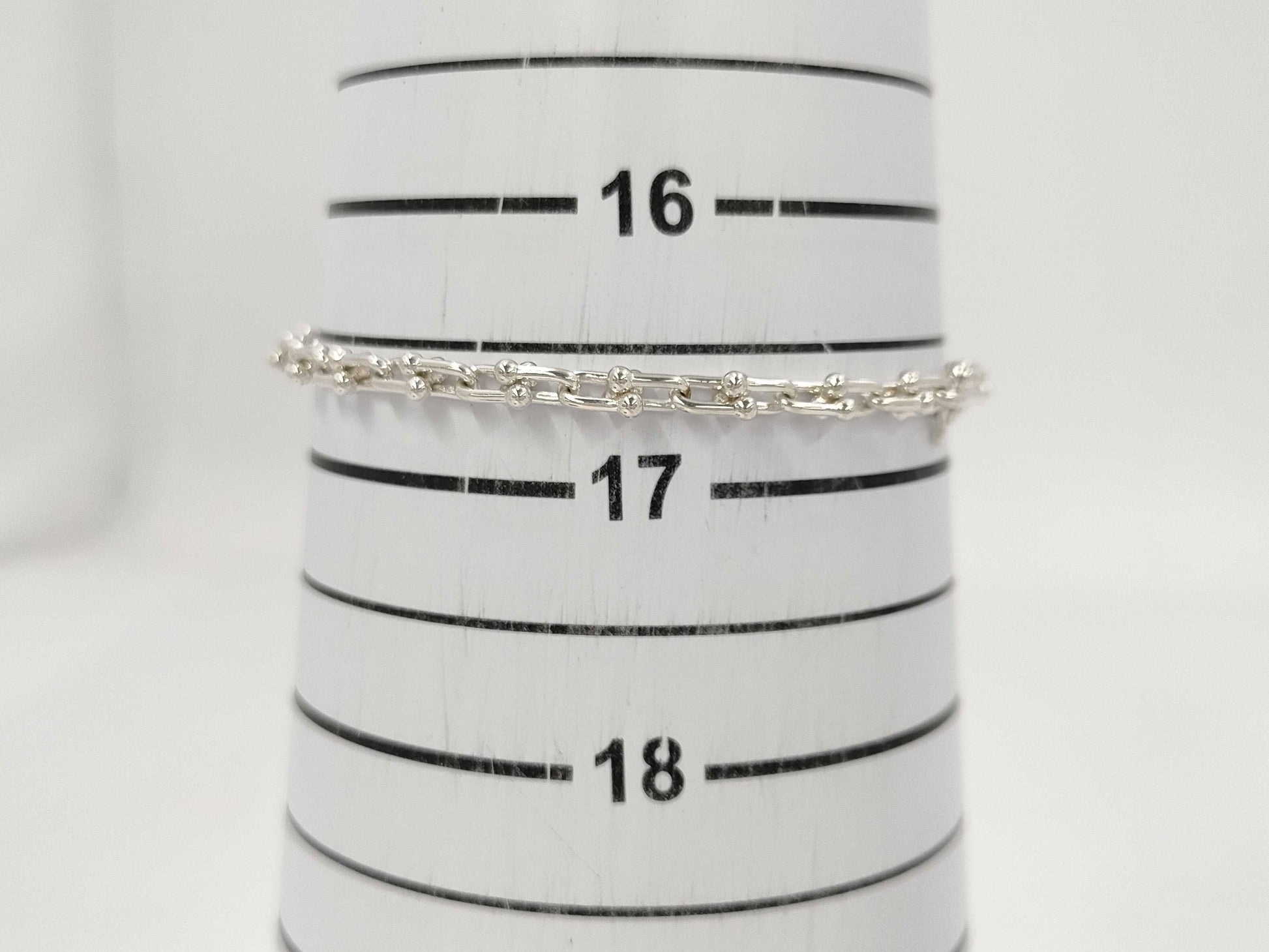 Tiffany&Co. Hardware Microlink L Bracelet AG925 6.9g Bracelet Bangle